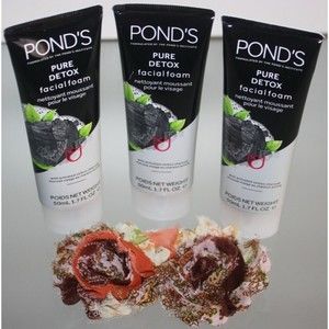 3 Pond's Pure Detox Facial Foam Cleanser Activated Charcoal 1.7oz Act Charcoal